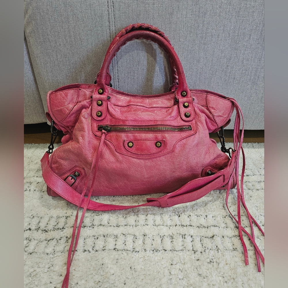 Balenciaga Hot Pink City Bag